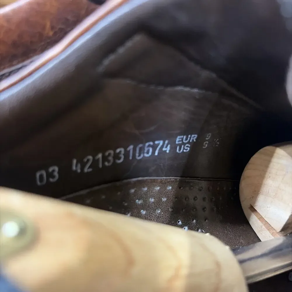 Vintage 90's Mephisto Rainbow Moc Toe Brown Leather Mens Shoe 9.5 Rare VGC!!